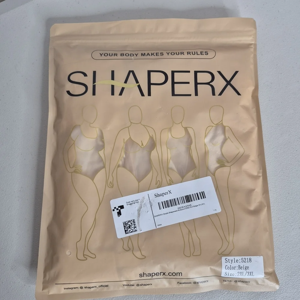 ShaperX Shorts Shapewear Bodysuit NWT - Size 2XL/3XL